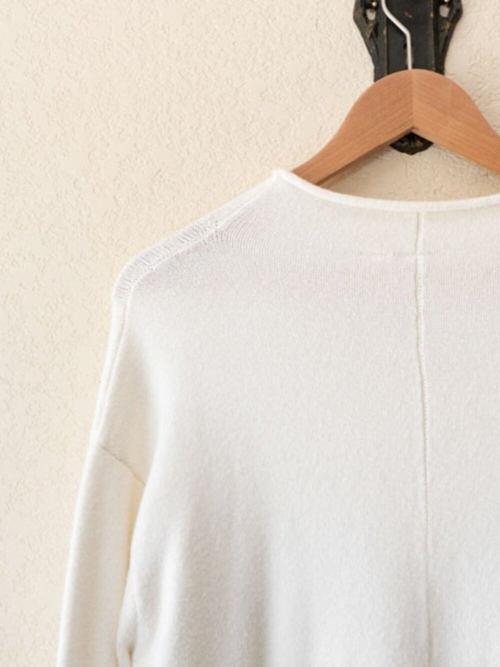 Anthropologie Moth Cream Tunic Sweater Womens M Soft Knit Longline Minimalist - Picture 9 of 13